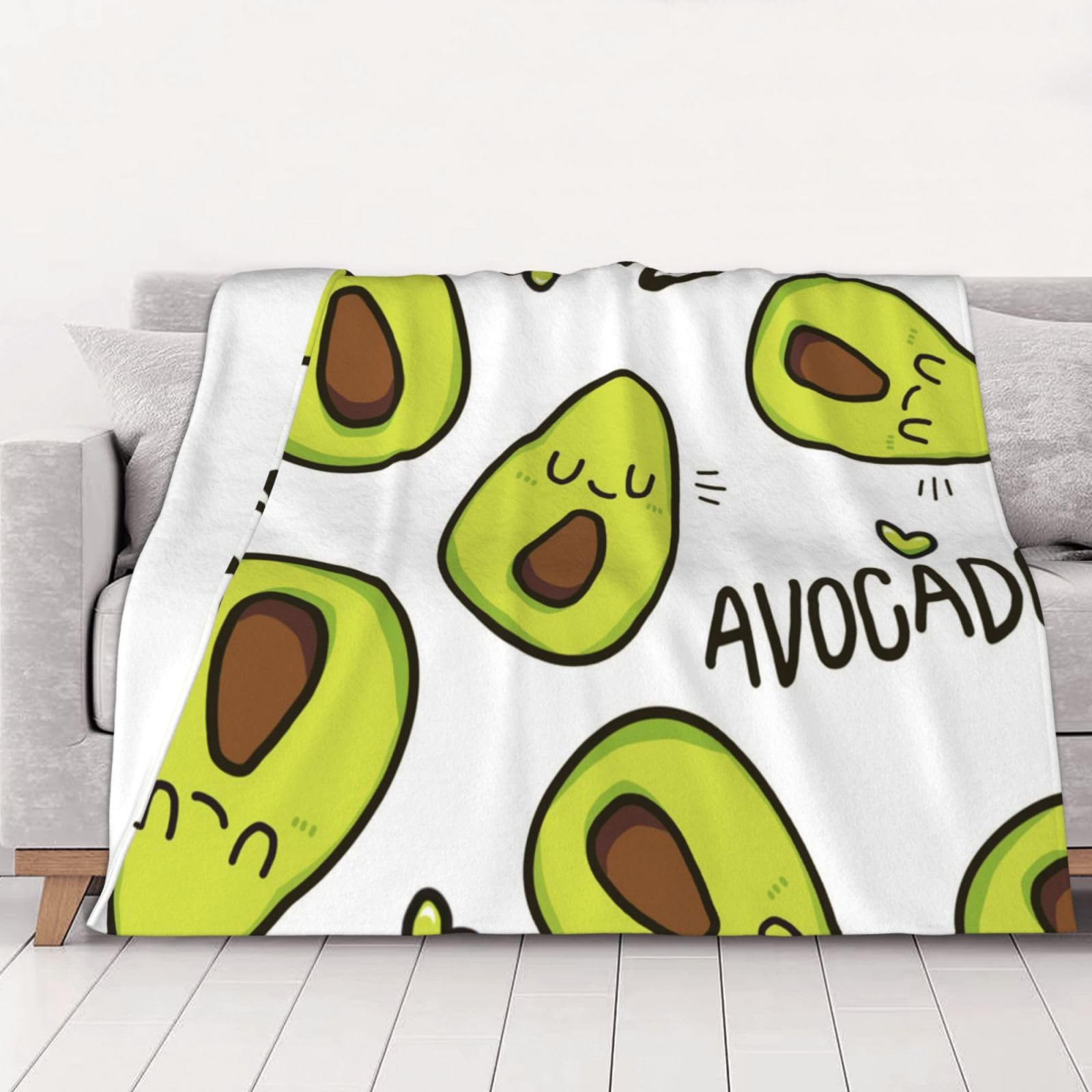 Couverture en flanelle poires douce 200x150 cm pour lit et canapé