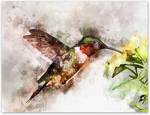 Miniatura 6 de Small World Greetings Tarjetas de notas de colibrí de acuarela, 12 unidades, interior en blanco con sobres blancos, tamaño A2 de 5.5 x 4.25