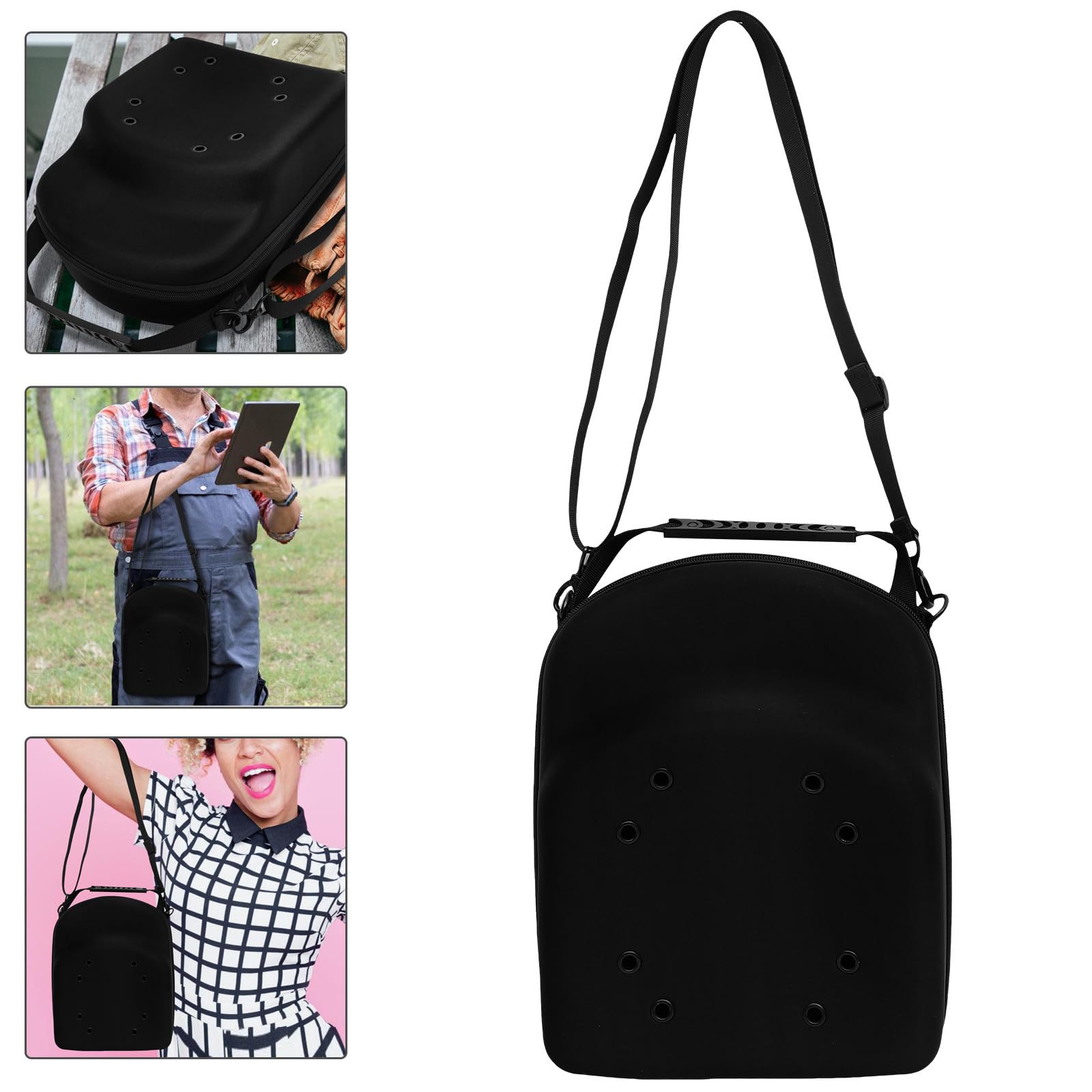 Custodia Rigida Design Semplice e Pratico Nero per Cappelli da Baseball in Eva Porta Cappelli Protettivo e Versatile per Viaggio