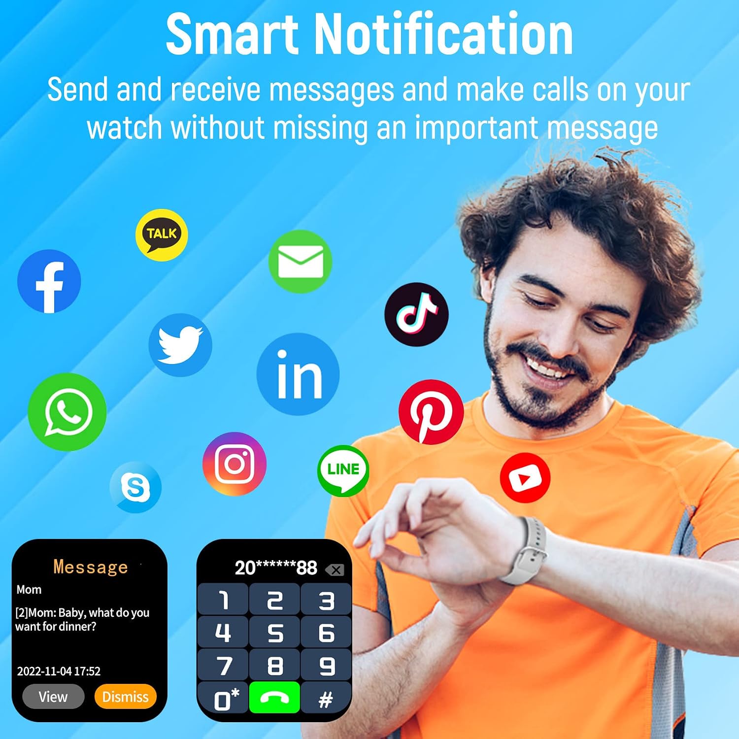 Smart Watches,1.81" Touch Screen Bluetooth Smartwatch for Android iOS Phones, Fitness Tracker, IP67 Waterproof Fitness Watch with Dial/Receive/Heart Rate, Sports Tracker Watch for Men Women Gray