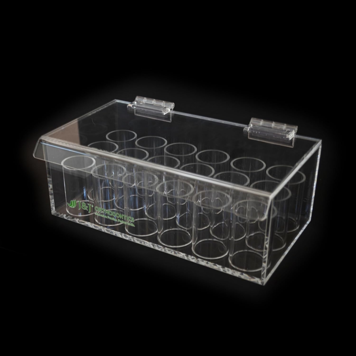 J&J Ortho Orthodontic Ligature Tie Stick Holder Storage Box Acrylic Clear Organizer