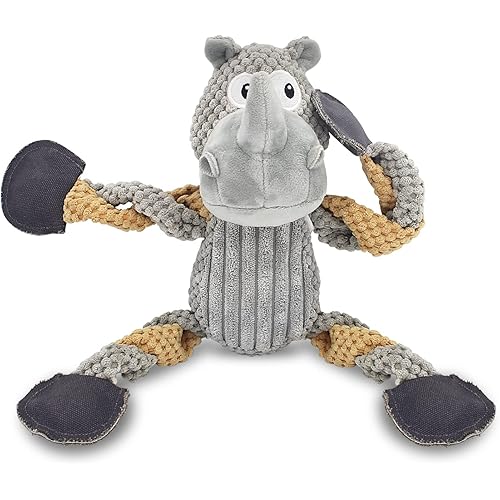 Dog Toys Squeaky Dog Chew Toys Plush Dog Toy for Large Medium Small Dog Stuffed Dog Toys for Aggressive Chewer Durable Chewing Toys for Puppy Breed…