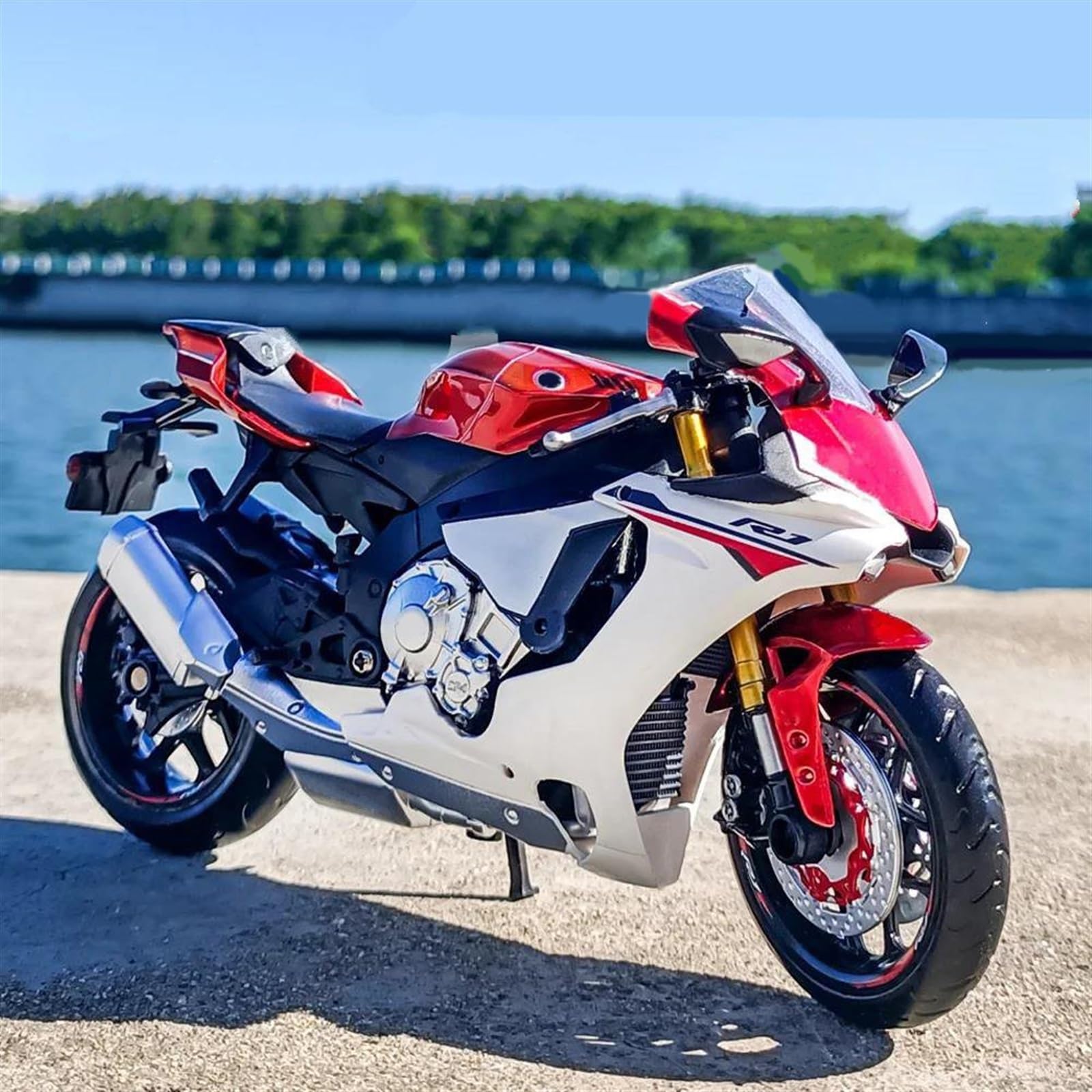 SEYXF Motorbike Toy Motorcycle Model Simulation Alloy Toy 1:12 for Yamah YZFR1(Red Retail Box)
