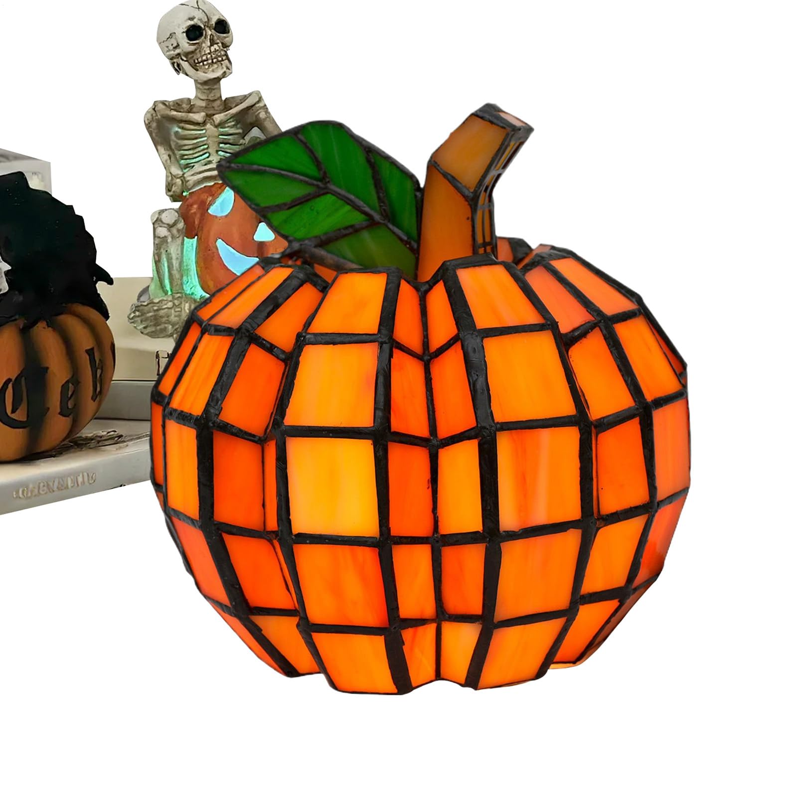 Citrouilles d'Halloween à piles pour sécuriser la déco de table - 8