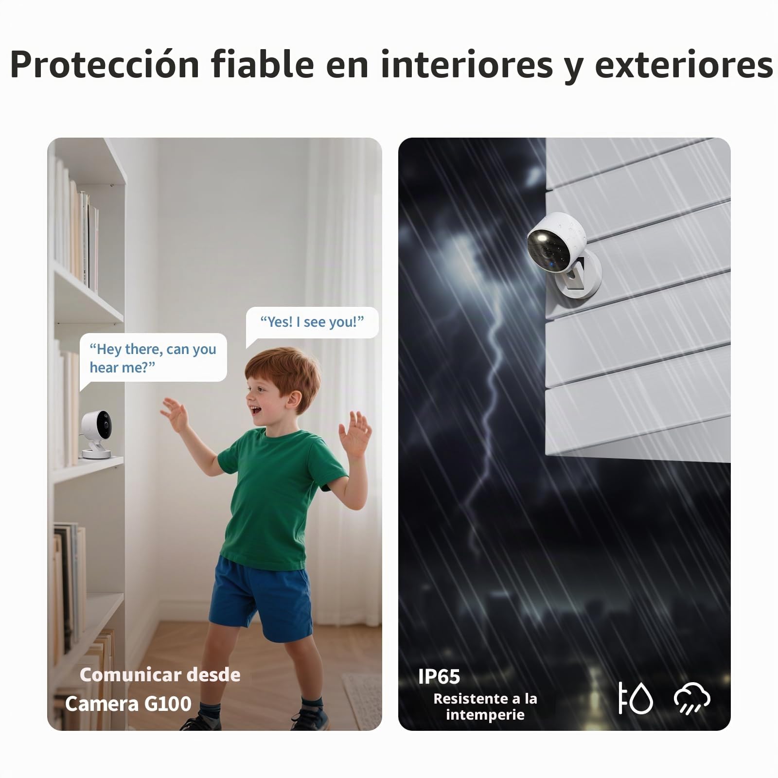 Aqara Camera G100 Battery Negro, cámara Wi‑Fi 2K interior/exterior