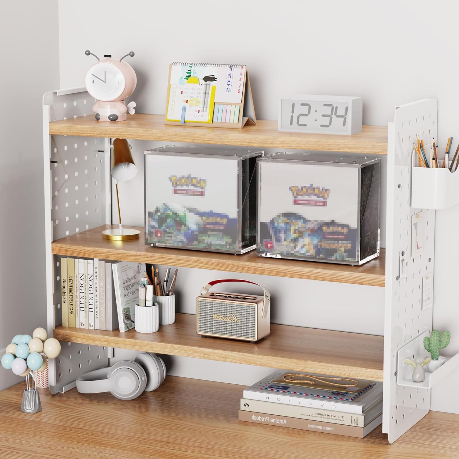 PKMN Booster Box Case Acrylic Display Stackable - PKMN Booster Box Case Protector with Strong Magnets Sliding Lid - 5mm +5mm Ultra Thick Acrylic Compatible with PKMN Booster Boxes 3Pcs