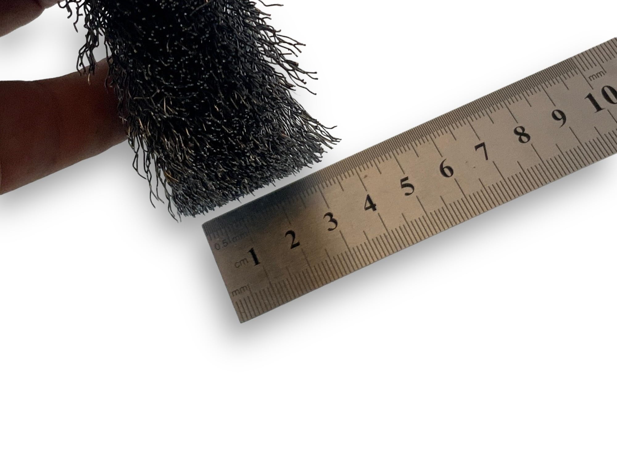 Kibros Brosse circulaire touret acier Ø 150 mm 2 rangs fil dur | Fil dur 0,30 mm ondulé, alésage 32 mm avec réducteurs bague 25/22/20/16/12 mm, pour touret meuleuse affûteuse.