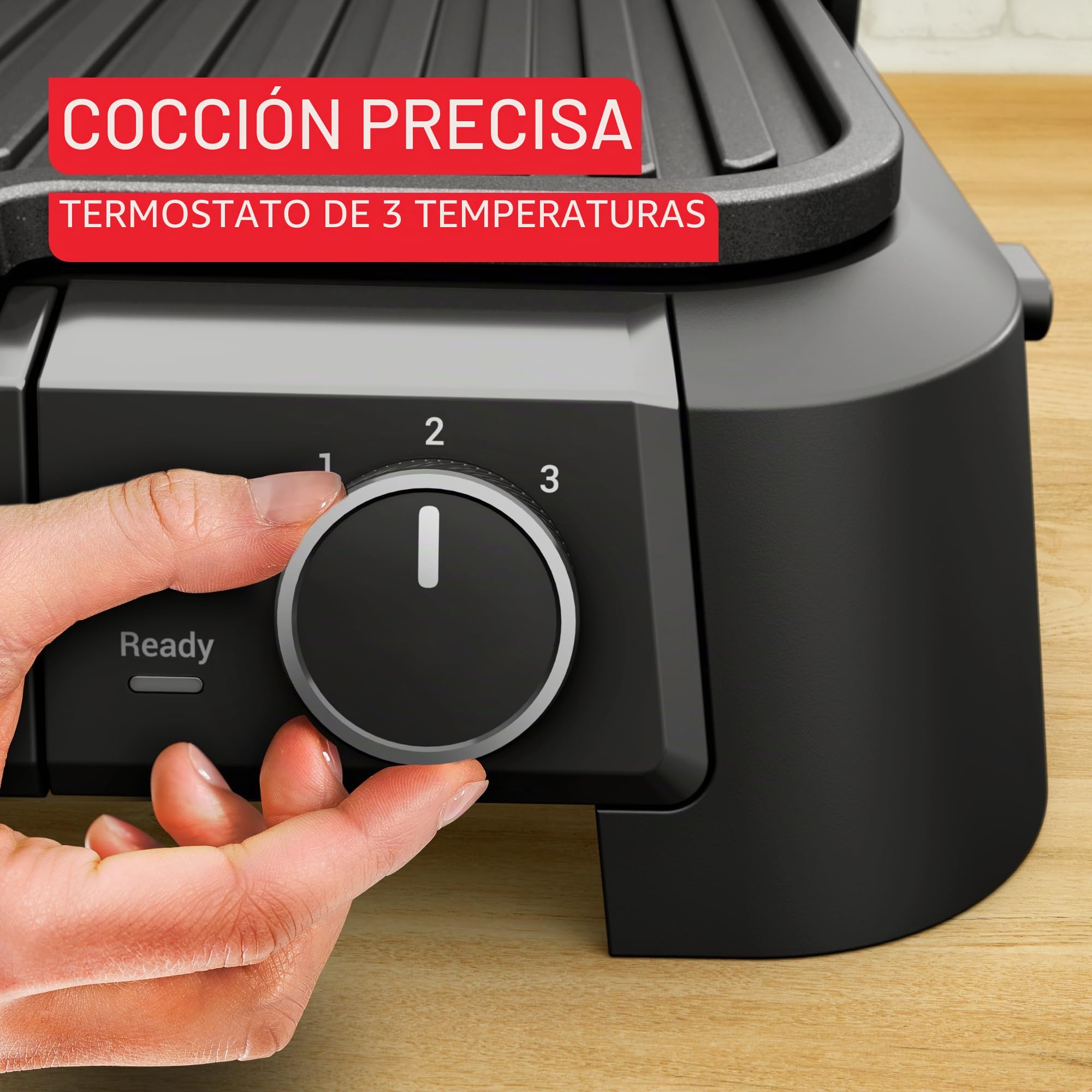 Tefal SuperGrill, Barbacoa contacto 3 en 1, Posición horno con 3 alturas, Superficie de cocción de 600 cm², termostato ajustable, 3 niveles de temperatura, antiadherente, 2000 W, GC510DE0 | Termostato ajustable, modo de horno con 3 alturas ajustables, pla