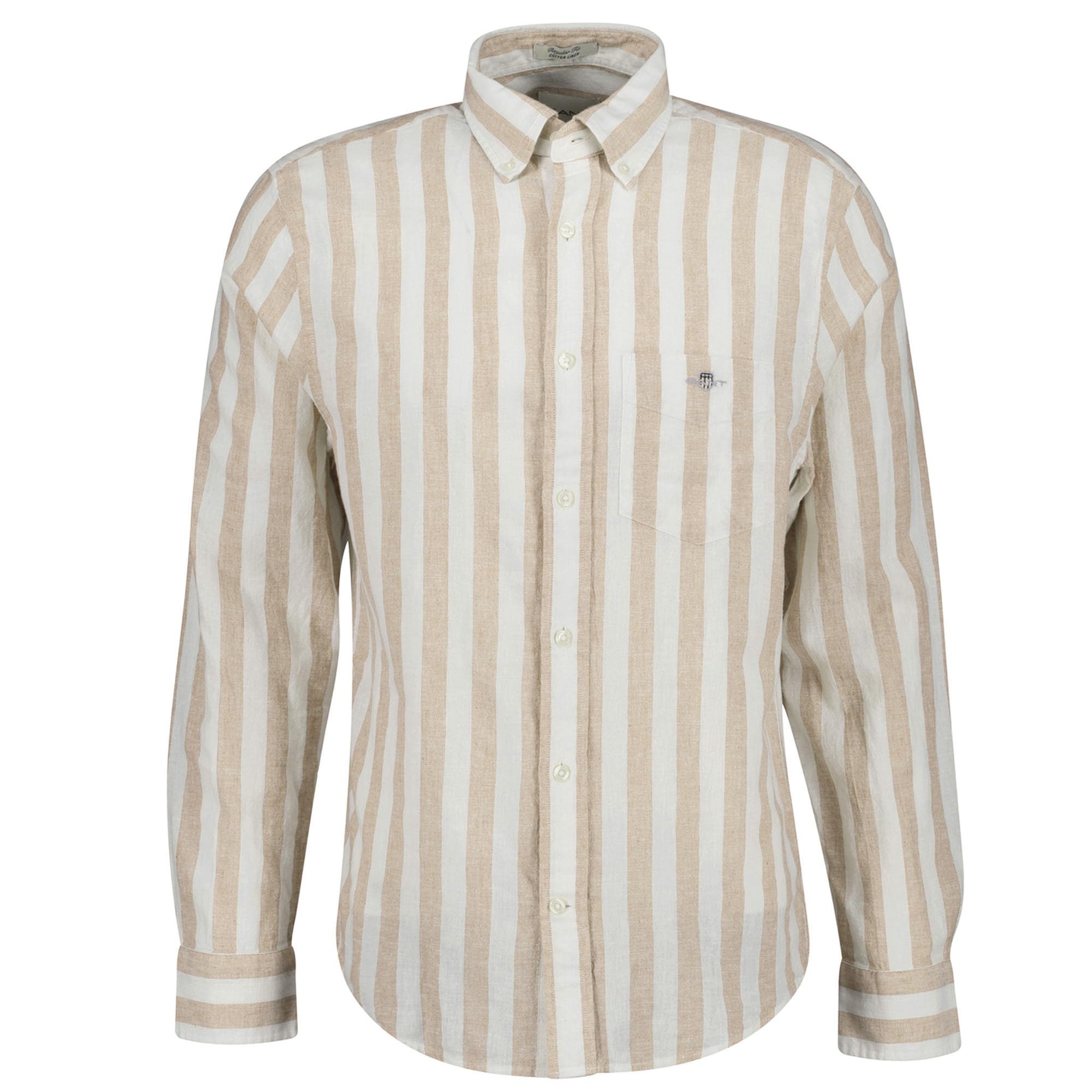 Gant Herren Reg Cotton Linen Stripe Shirt Hemd (1er Pack)