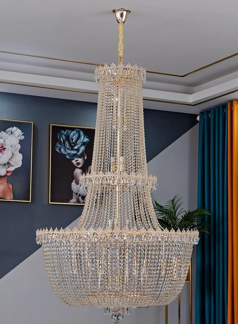 Duplex Chandelier Light Luxury Creative Simple Modern Crystal Hall Lighting Villa Pick Empty Living Room Chandelier,for Decoration