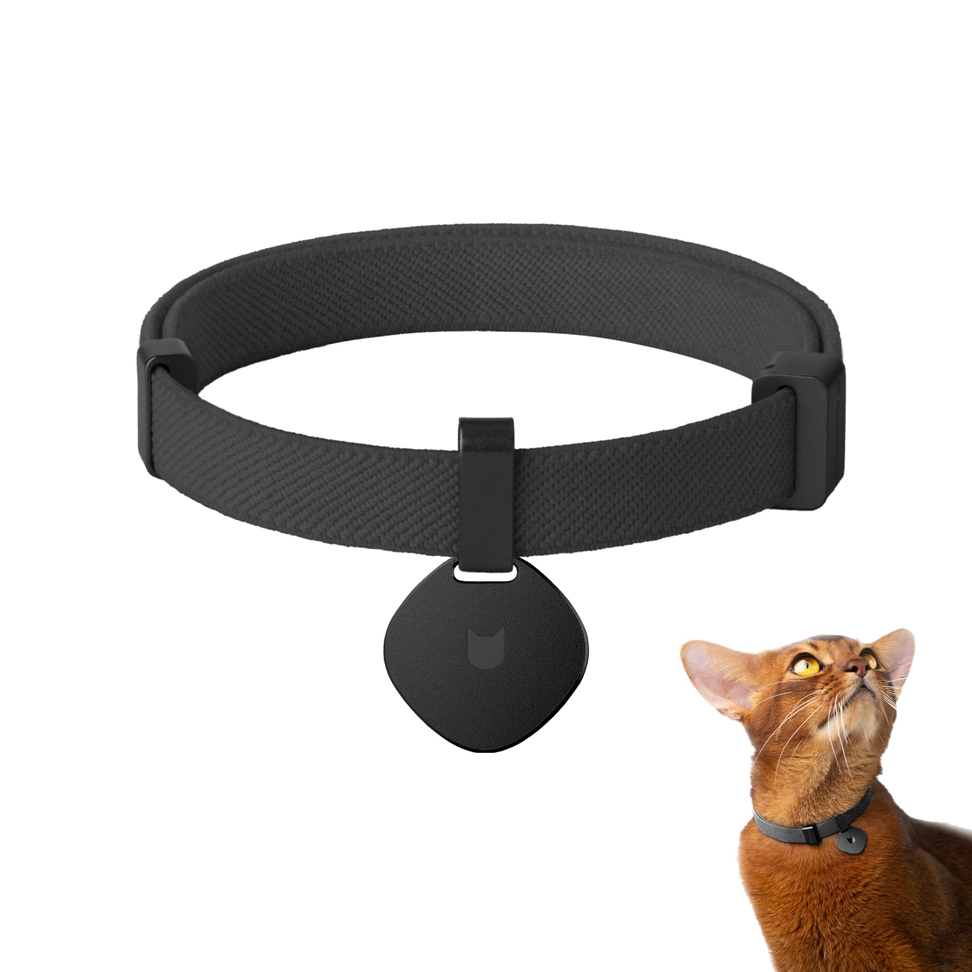BuddyArmor Safety Cat Collar Pro and Tag Set - U.S. IDA Gold Award, Elastic Release Cat Collar Charm Tag, Non Breakaway Cat Collar Adjustable with