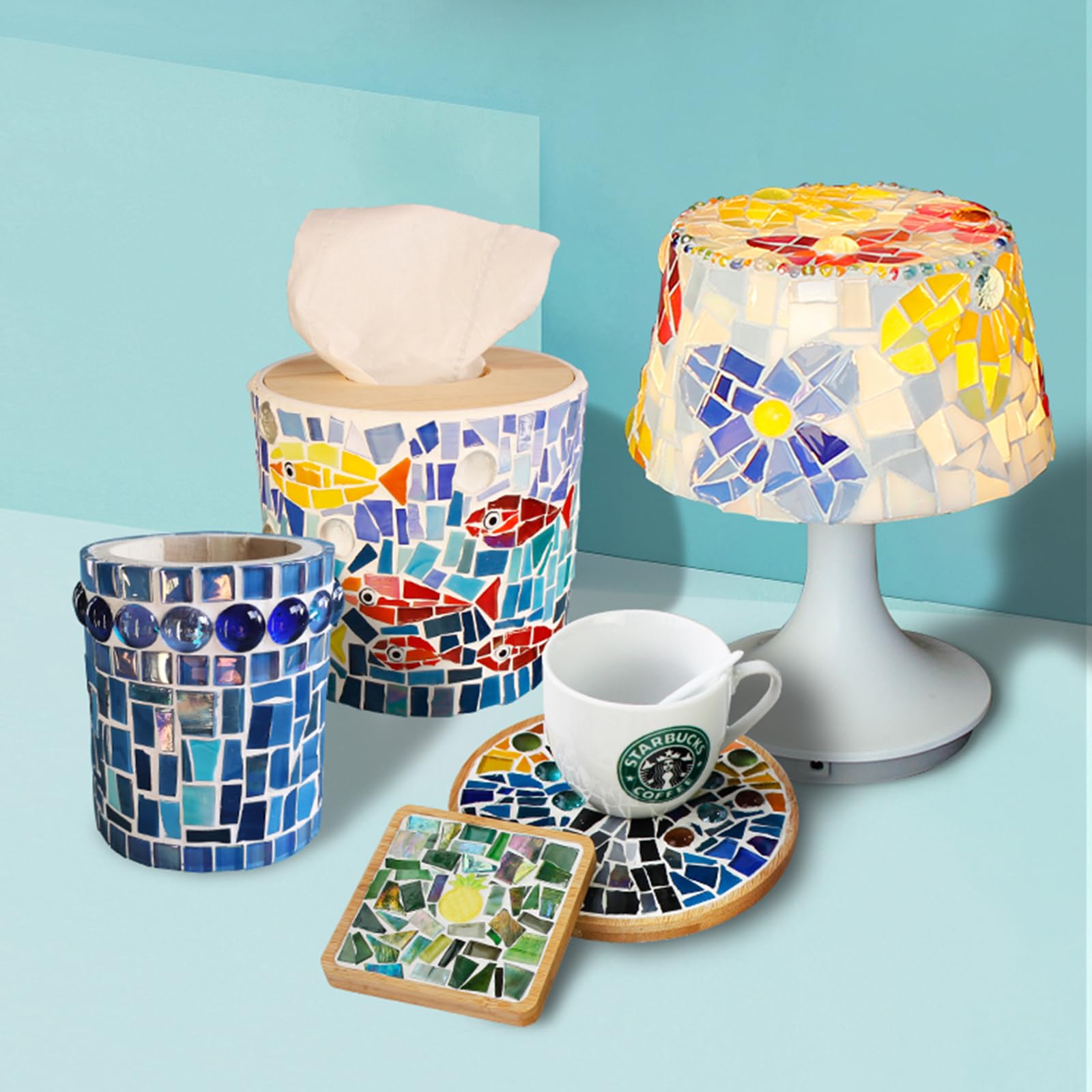 Pezzi Vetro Mosaico Piastrelle Ceramica Mosaico Particelle Irregolari per Progetti Artistici Decorazione Casa Progetti Fai-da-te-Pure white||1000g/960pcs