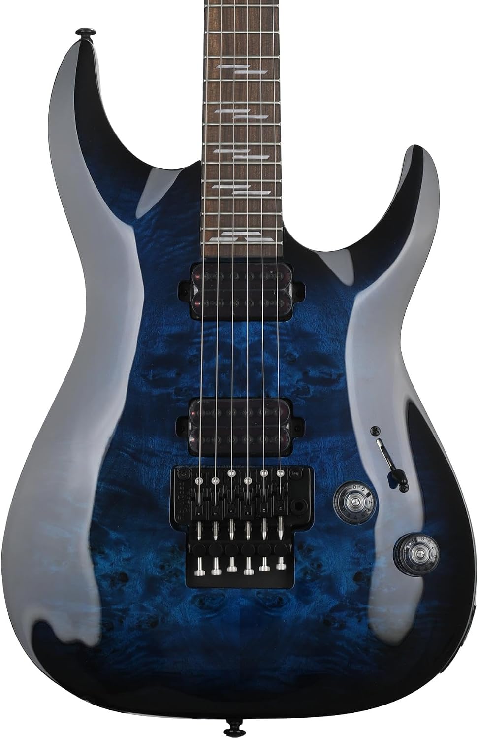 Schecter Omen Elite-6 FR Electric Guitar – See Thru Blue Burst
