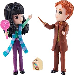 Wizarding World Harry Potter, Magical Minis Cho Chang and George Weasley Figure Set with 2 Doll Accessories, Kids Toys for Ages 6 and up