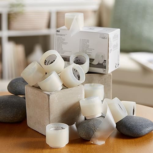 Miniatura 6 de 3M Blenderm Cinta médica de plástico transparente, hipoalergénica, impermeable, 1 pulgada x 5 yardas, 12 rollos, 1 paquete