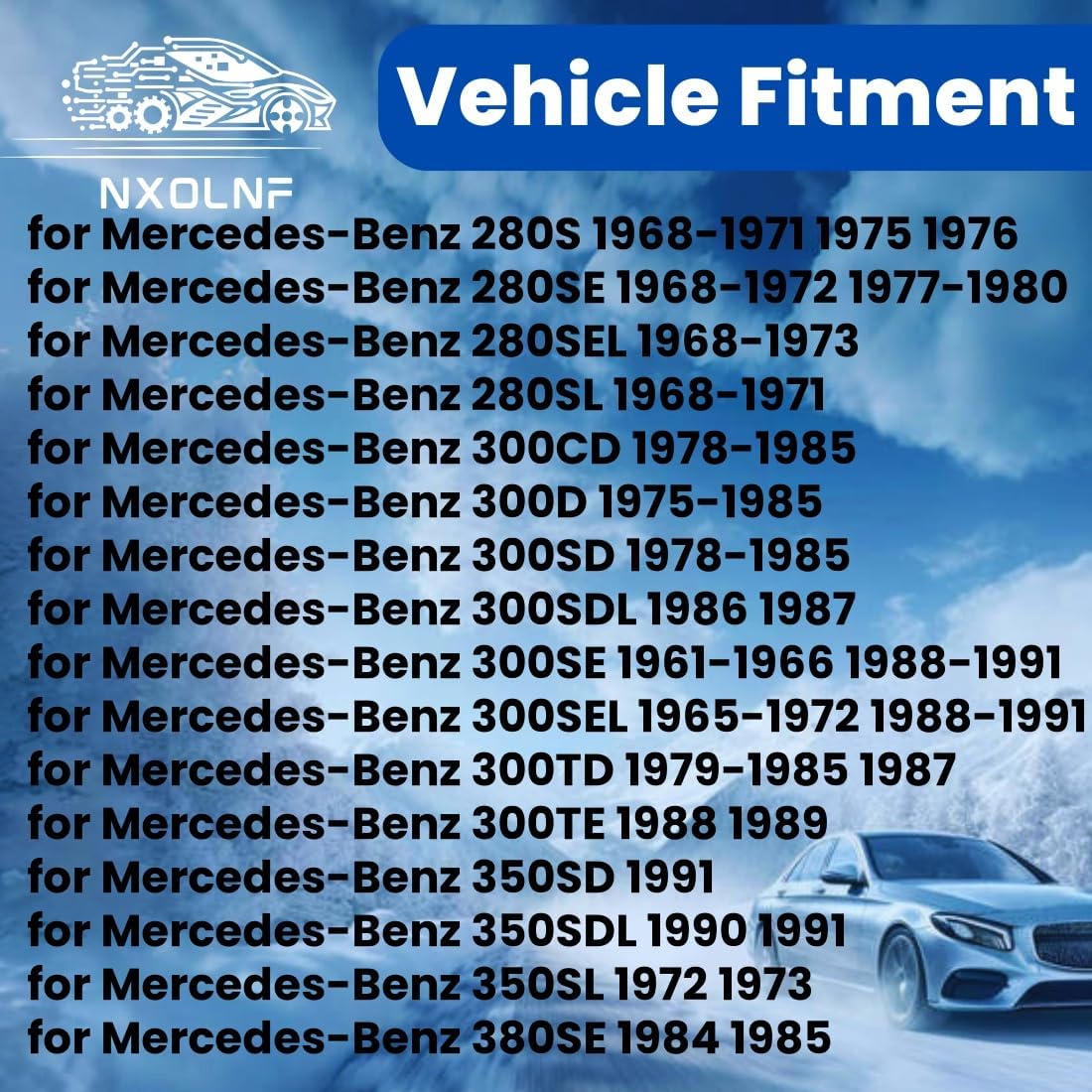 2X Parking Brake Shoes Automotive Replacement Rear for Mercedes-Benz 300SEL 4.5L 1972, for Mercedes-Benz 380SLC 3.8L 1981, for Mercedes-Benz 230SL 2.3L 1967, for Mercedes-Benz 250SL 2.5L 1967