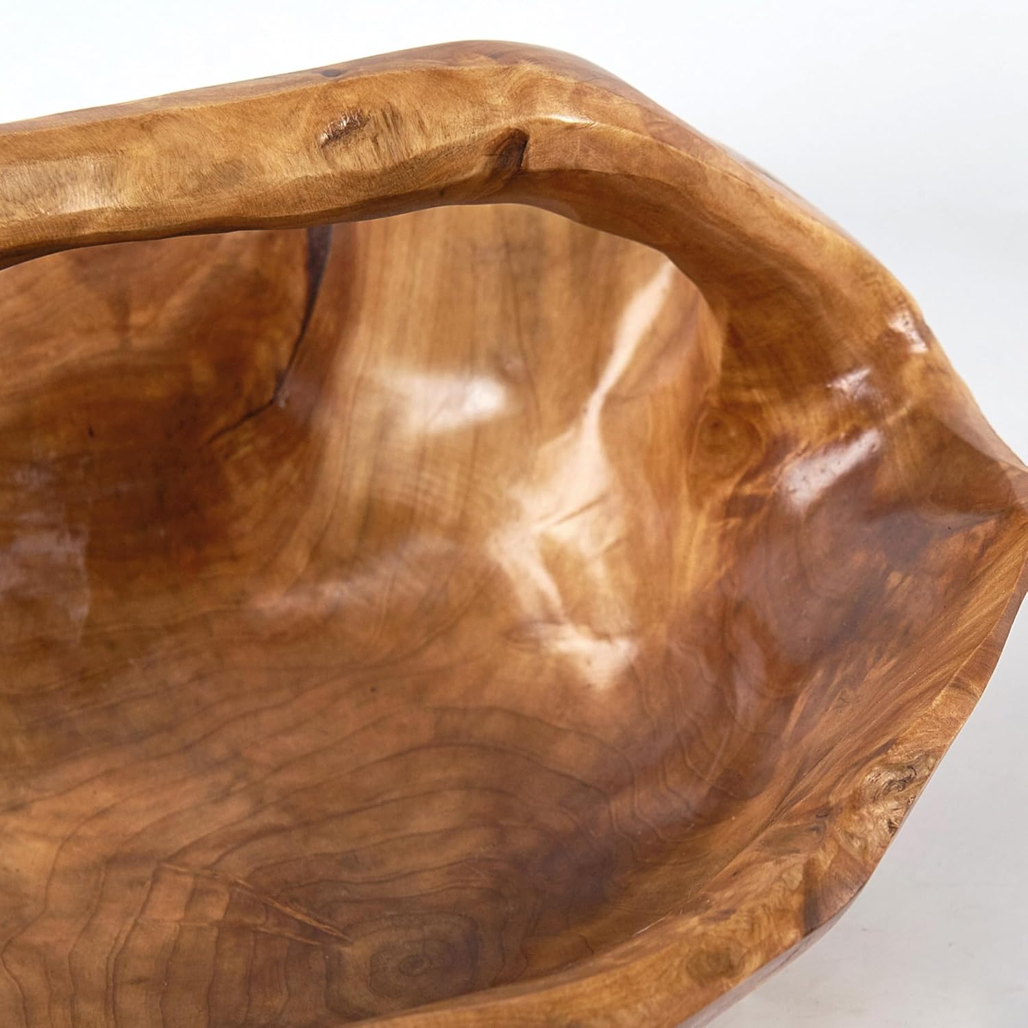 Cedar Wood Basket 10.2" x 11.5" Natural Brown Solid Wooden Accents Storage Basket Side Table Living Room Handmade Decorative Holder Fruits Breads Candy Display Kitchen Home Christmas Decor