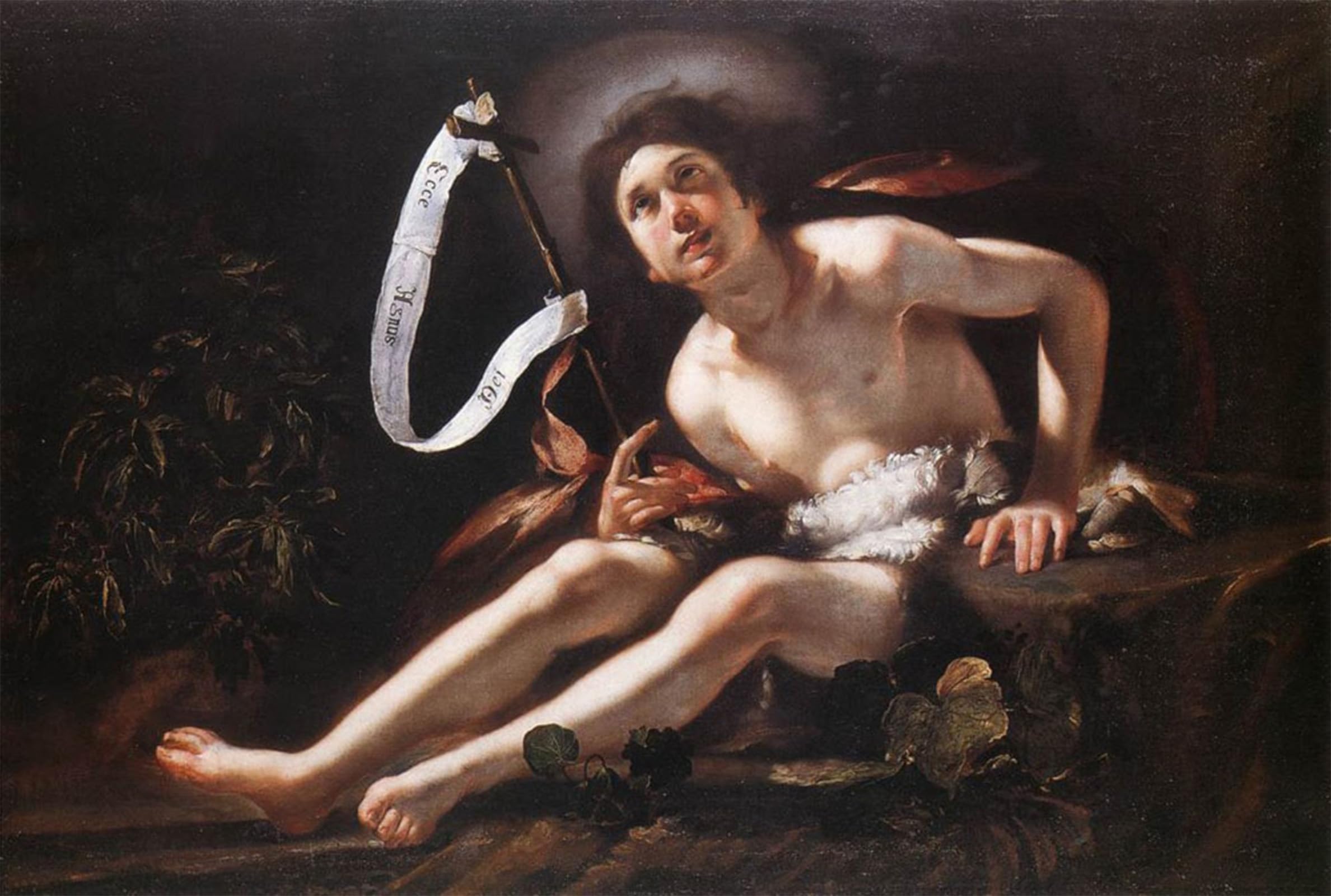 POSTERIIk Vintage Art Print Images Pictures Print St John the Baptist by Bernardo Strozzi Modern Colour Posters for Office Home Decor 60x90cm