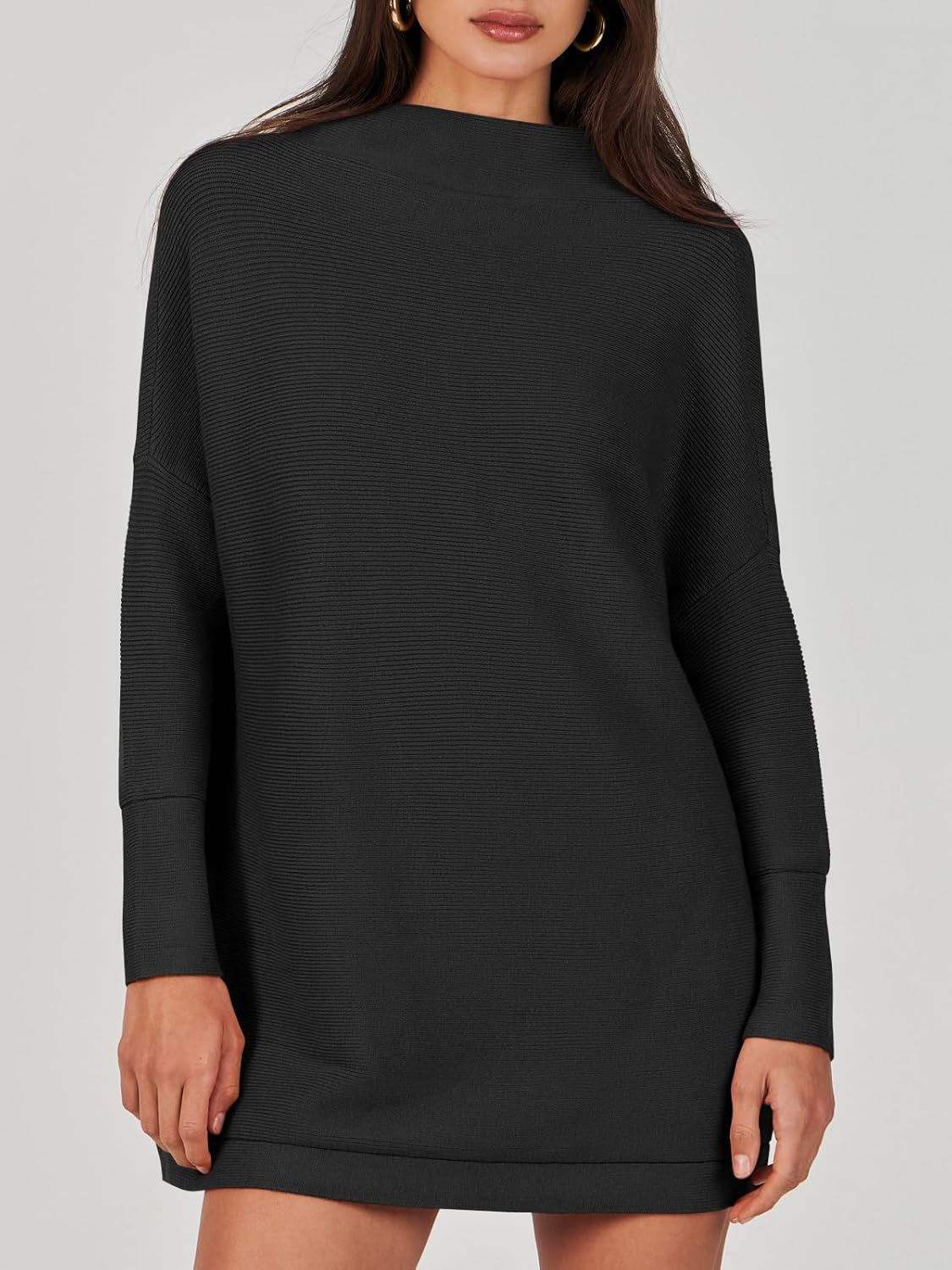 ANRABESS Women Oversized Casual Loose Turtleneck Long Sleeve Slouchy Baggy Knit Tunic Sweaters Pullover 2025 Fall Outfits