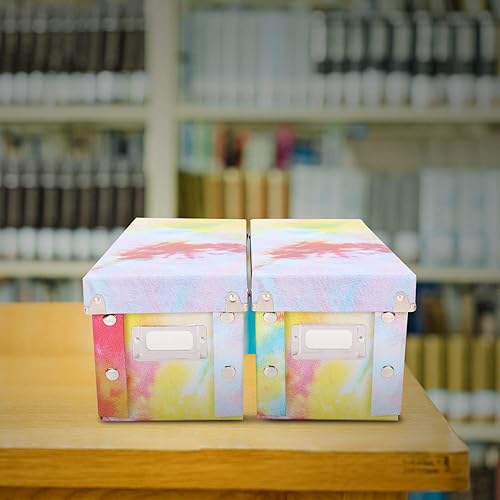 Miniatura 6 de Caja de almacenamiento para CD, paquete de 2, duradera, 5.1 x 5.1 x 13.2 pulgadas, soportes para discos con tapas para almacenar hasta 330 discos,