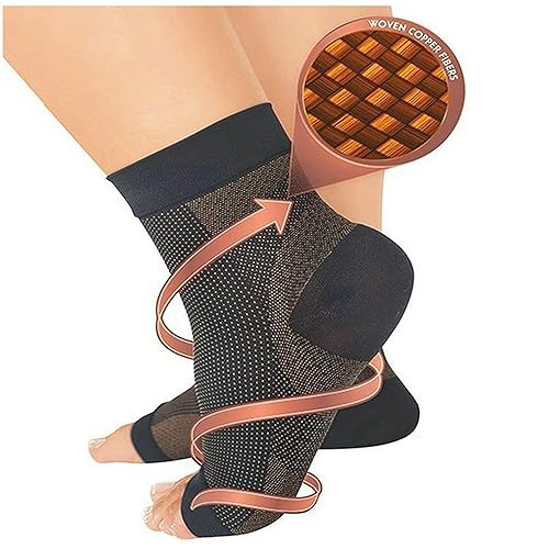 Miniatura 4 de Mangas de compresión para pies para hombres y mujeres (1 par) los mejores calcetines de fascitis plantar para alivio del dolor de fascitis plantar,