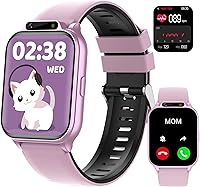 Tixpc Kids Waterproof Smartwatch for Girls 4-13: Fitness Tracker, Heart Rate SpO2, Camera, Games, Music, IP68 Long Battery