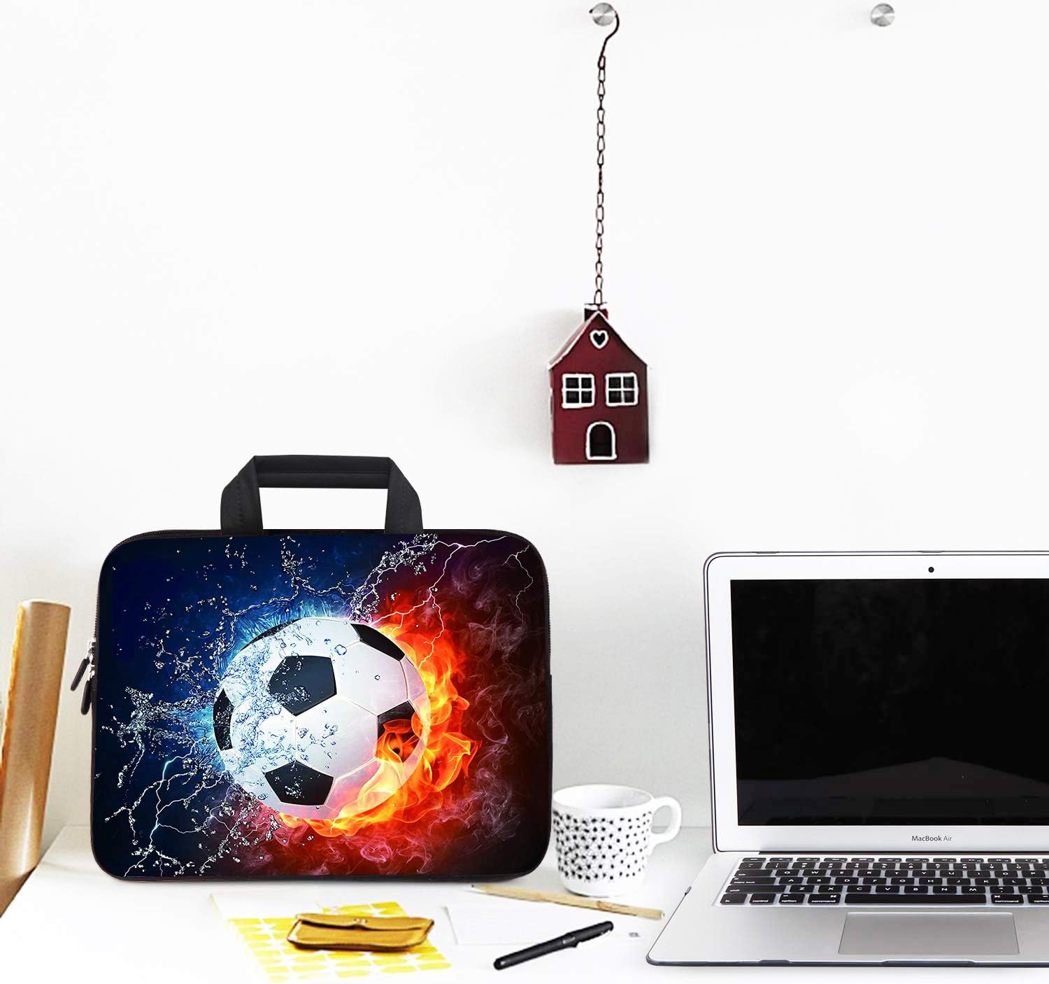 AMARY 11.6" 12 inch Laptop case Neoprene Notebook Carrying Pouch Chromebook Bags Laptop Sleeve Ultrabook Case Tablet Cover Fit Apple MacBook Air HP DELL Lenovo Asus Samsung (Soccer) - Image 4