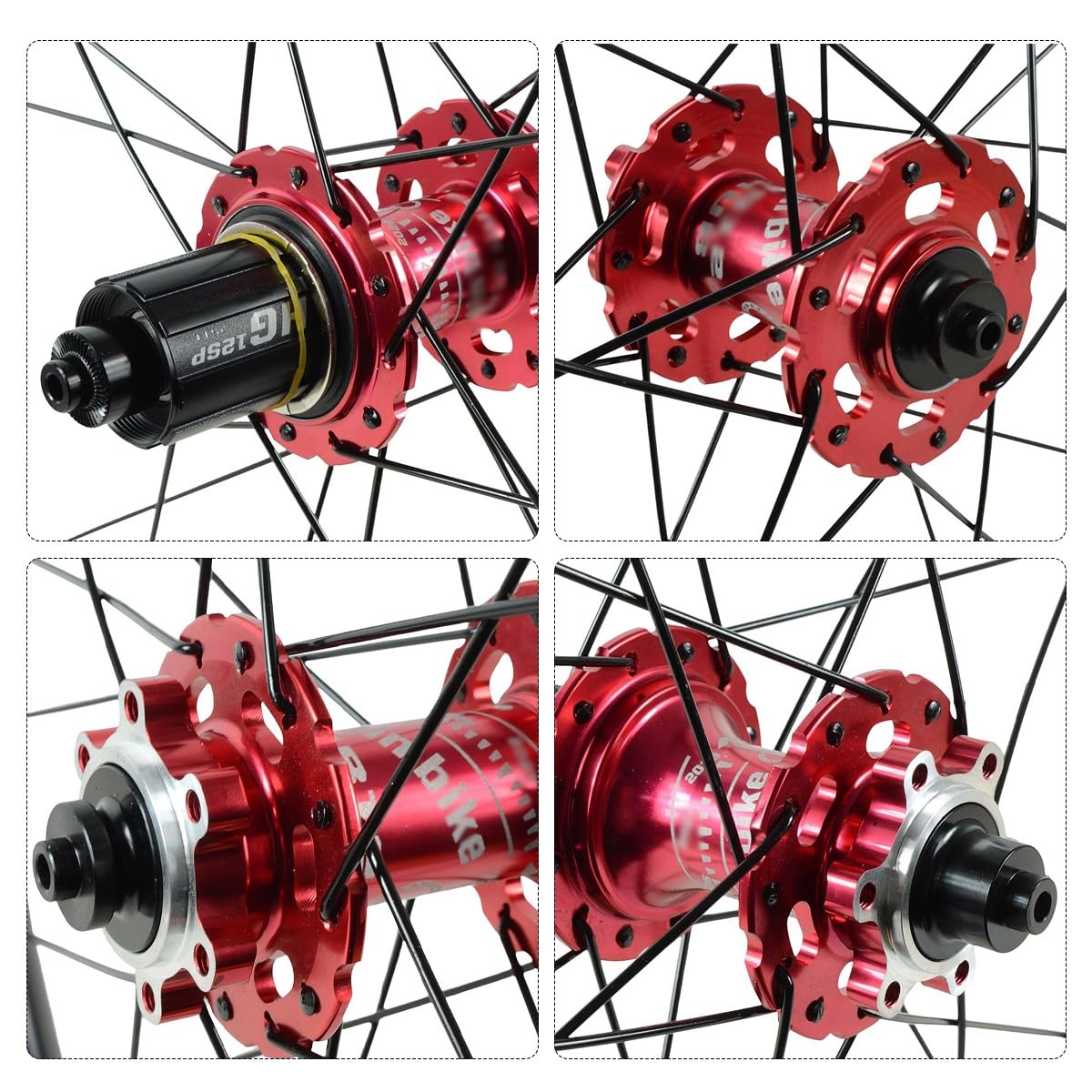 Juego Ruedas Bicicleta Plegable 20 Pulgadas 406 Ruedas BMX Llanta De Aleación De Aluminio Rueda Liberación Rápida Freno De Disco 24H Cassette De 7 A 12 Velocidades