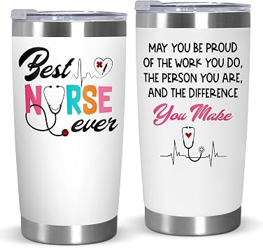 OASSIE Nurse Appreciation Gifts for Women Men - May You Be Proud of The Work You Do 20 oz Stainless Steel Insulated Coffee Tumbler with Lid - LPN RN Thank You Retirement Nurses Week Gifts for Nurses