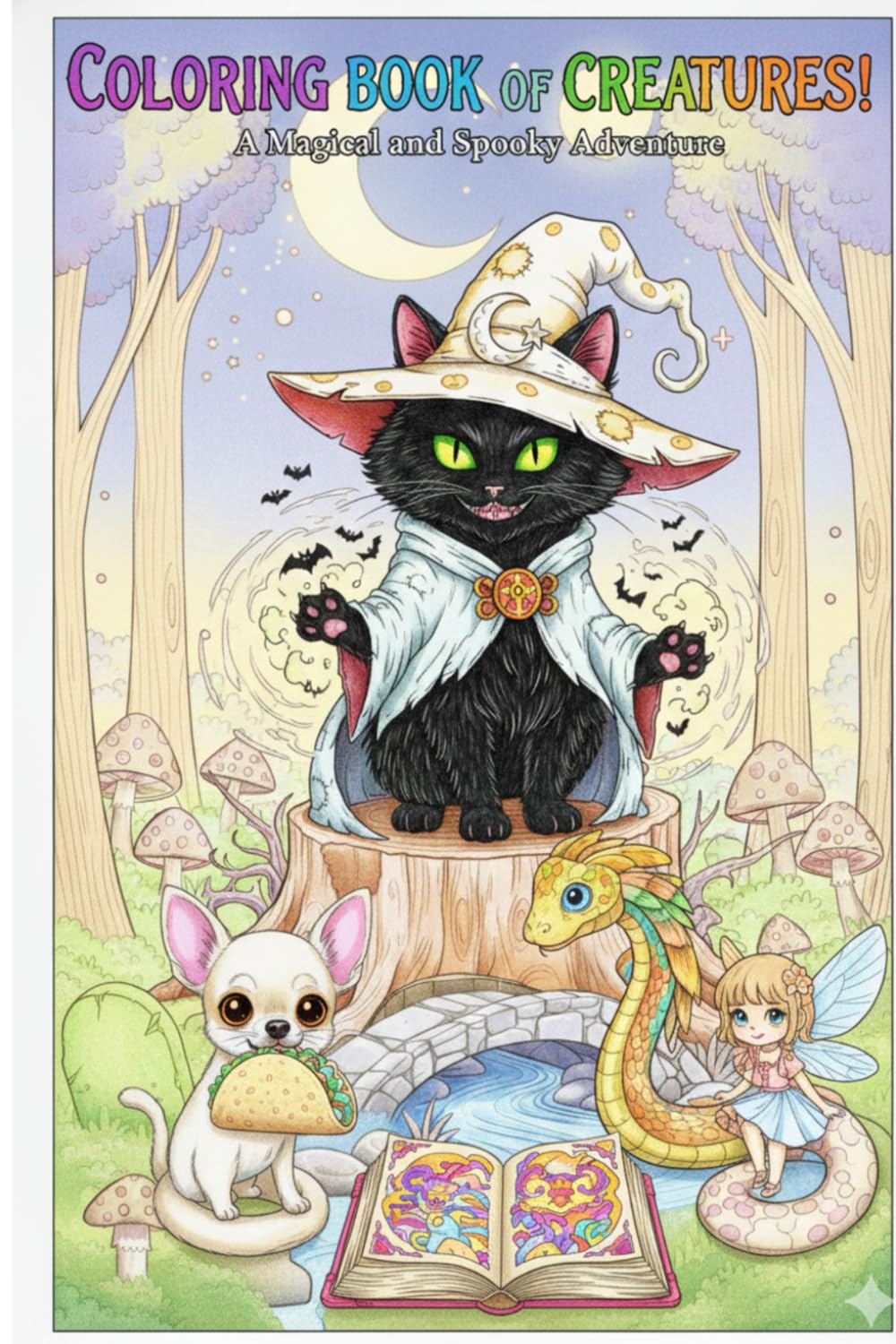 Coloring Book of Creatures!: A Magical and Spooky adventure