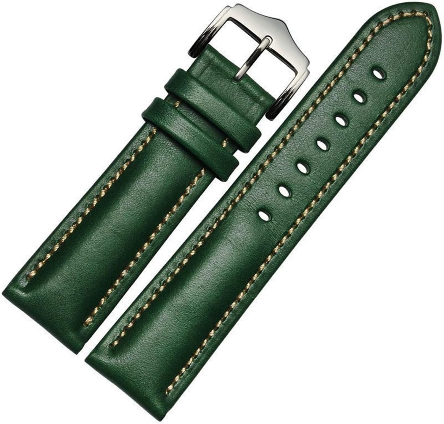 SDFFGHJ Genuine Leather Bracelet Handmade Watchband 18 20mm 22mm Watch Band Green Blue Color Wrist Watch Strap Wristwatches