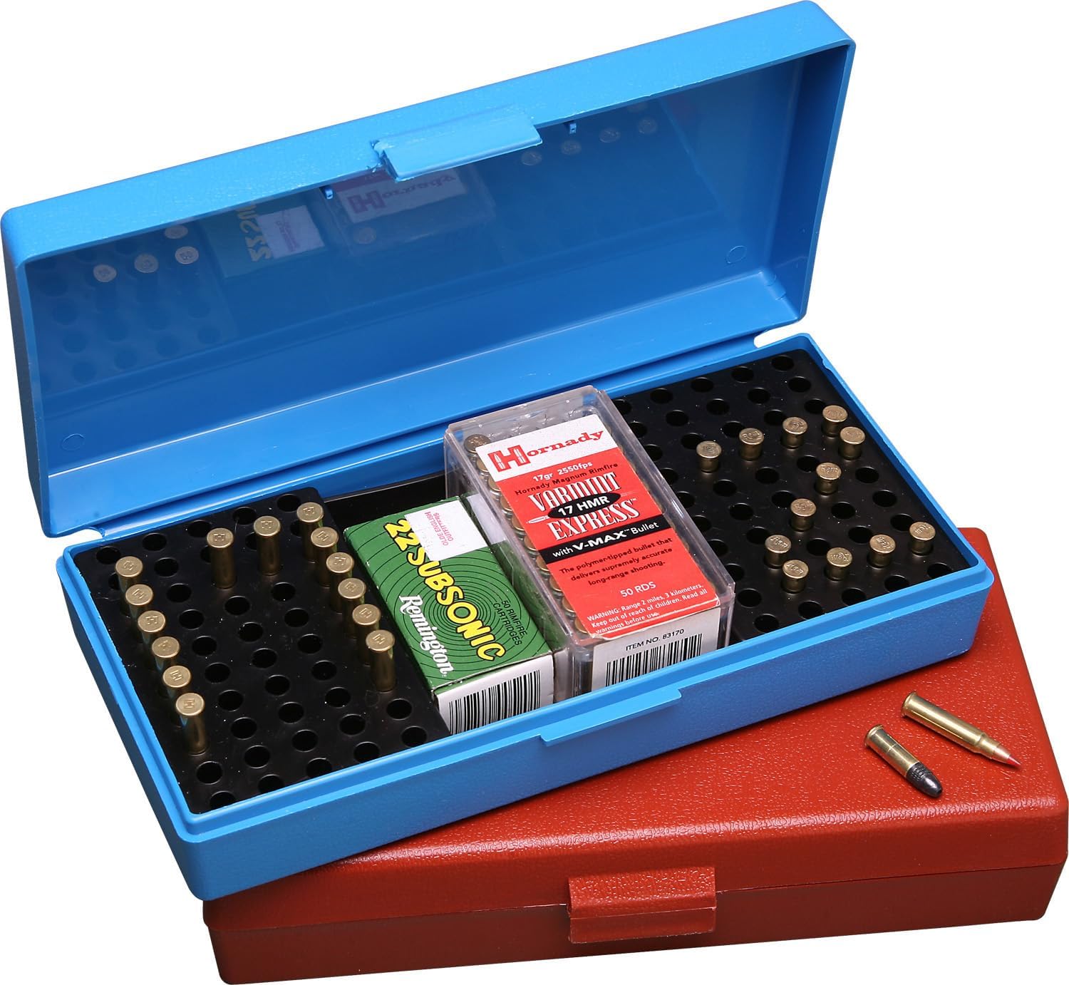 MTM Case-Gard SB-200-32 200 Round Small Bore Ammo Box .22 Long Rifle, USA Made, Rust
