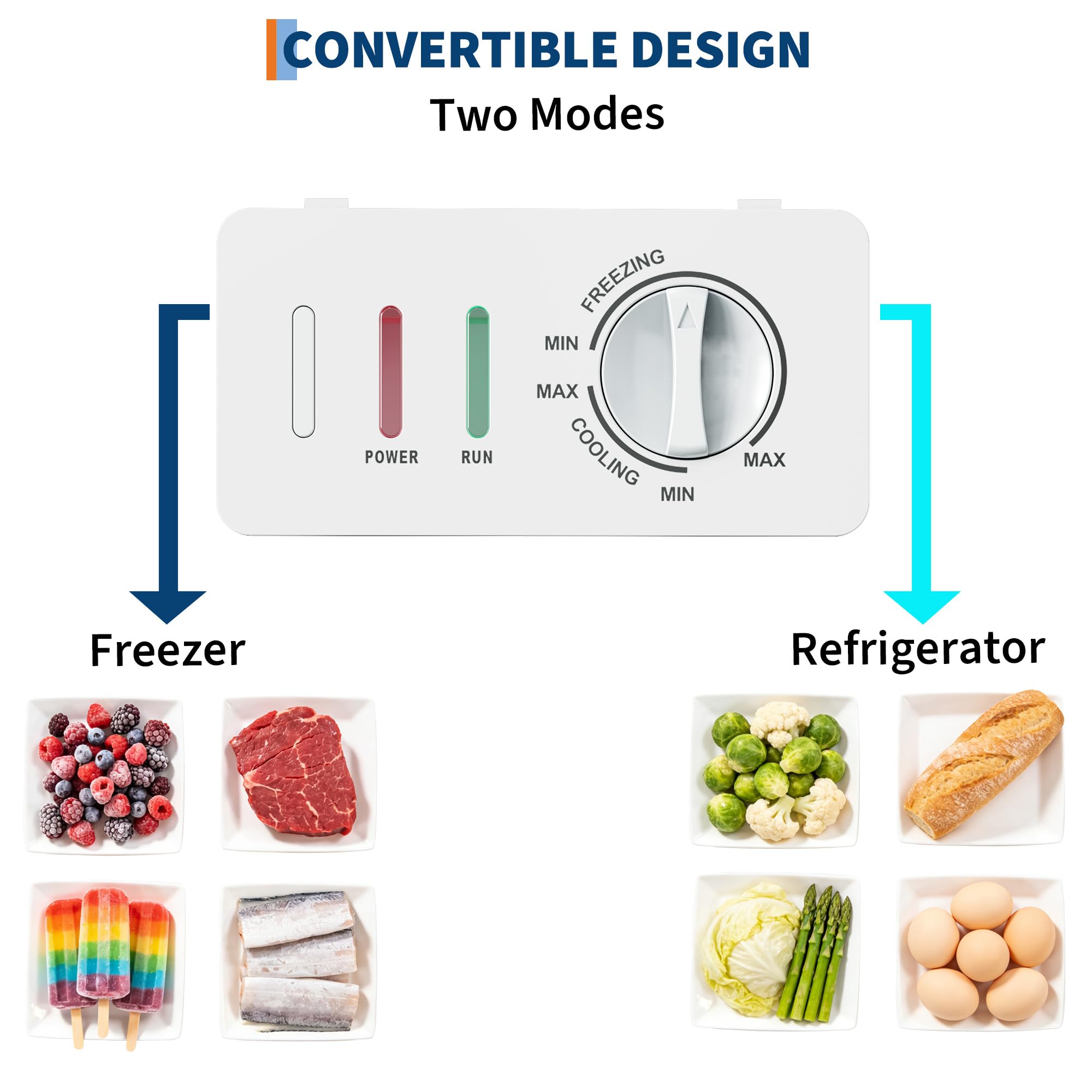 Eliteedge 21 Cu. Ft. Convertible Chest Freezer Or Refrigerator, Commercial Deep Freezer With 2 Storage Baskets, Top-Opening, Easy Defrost Drain, Garage Ready, Ideal For Home, Apartment, Basement on Fridge.com - View 5