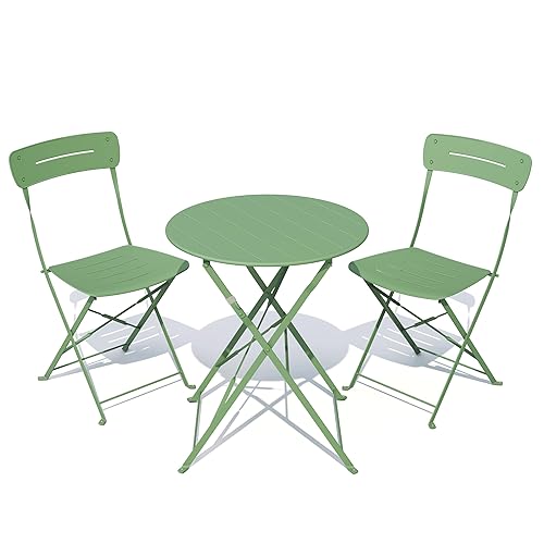 Grand patio Premium Frame Patio Bistro Set, Colorful Folding Outdoor