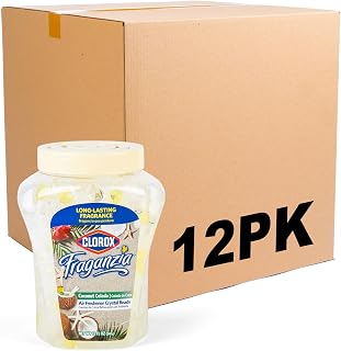 Clorox Fraganzia Crystal Beads Air Freshener, Coconut Colada, 12 Oz, 12-Pk