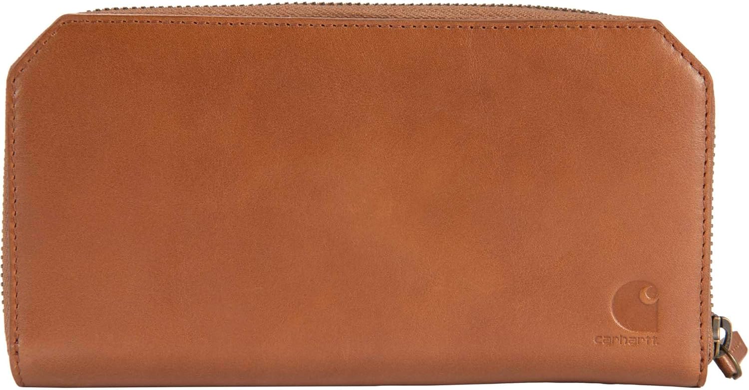 Carhartt Womens Casual Full Grain Leather Wallets, Multiple Card and Cash Compartments for Easy Access