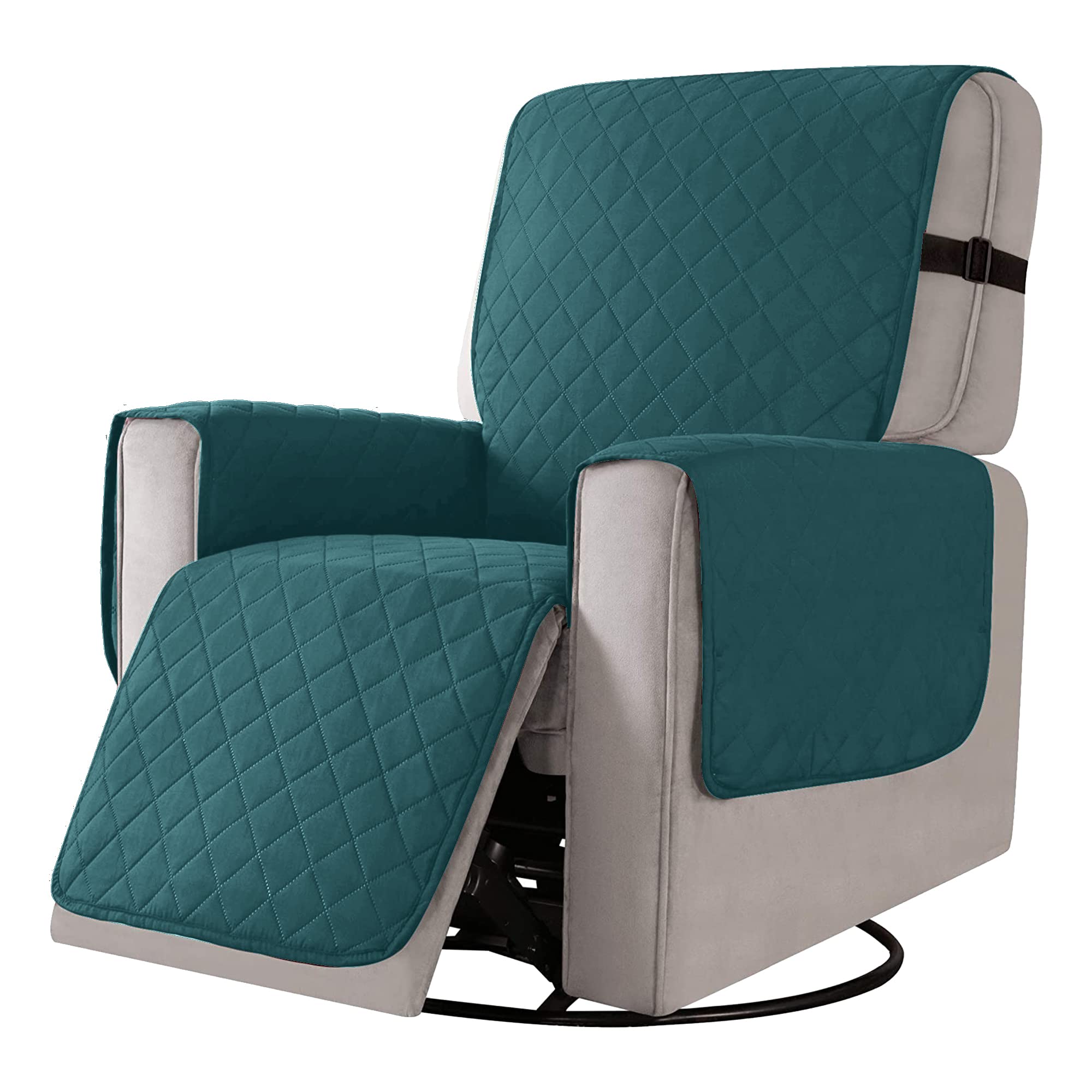 Time to Sparkle 1Pack Recliner Chair Cover Waterproof Recliner Slip Slipcover Protector Machine Washable Furniture Protector Cover for Kids and Pets - Peacock Blue