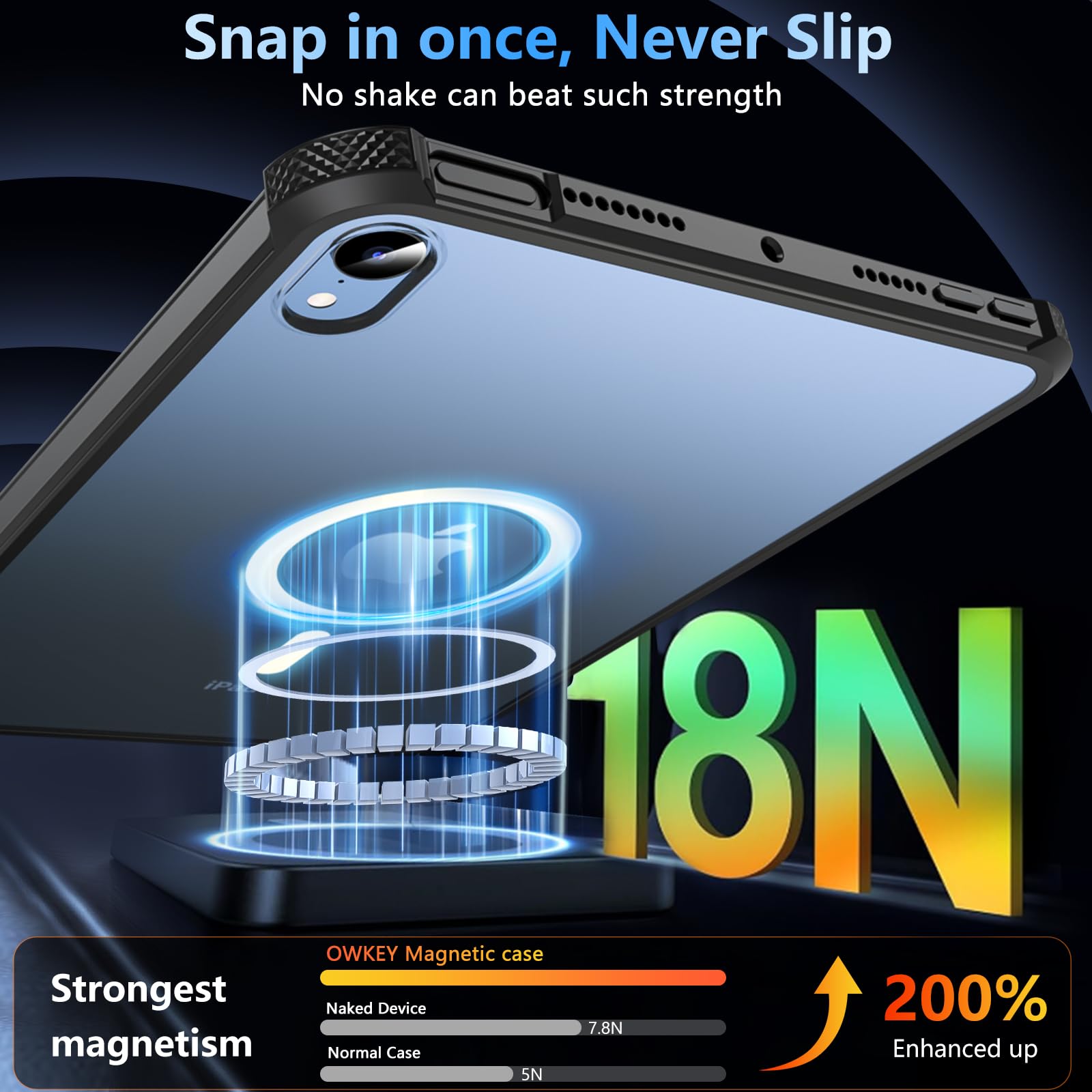 Amazon.co.jp: OWKEY 磁気ケース iPad mini 7 A17 Pro 2024/ iPad mini