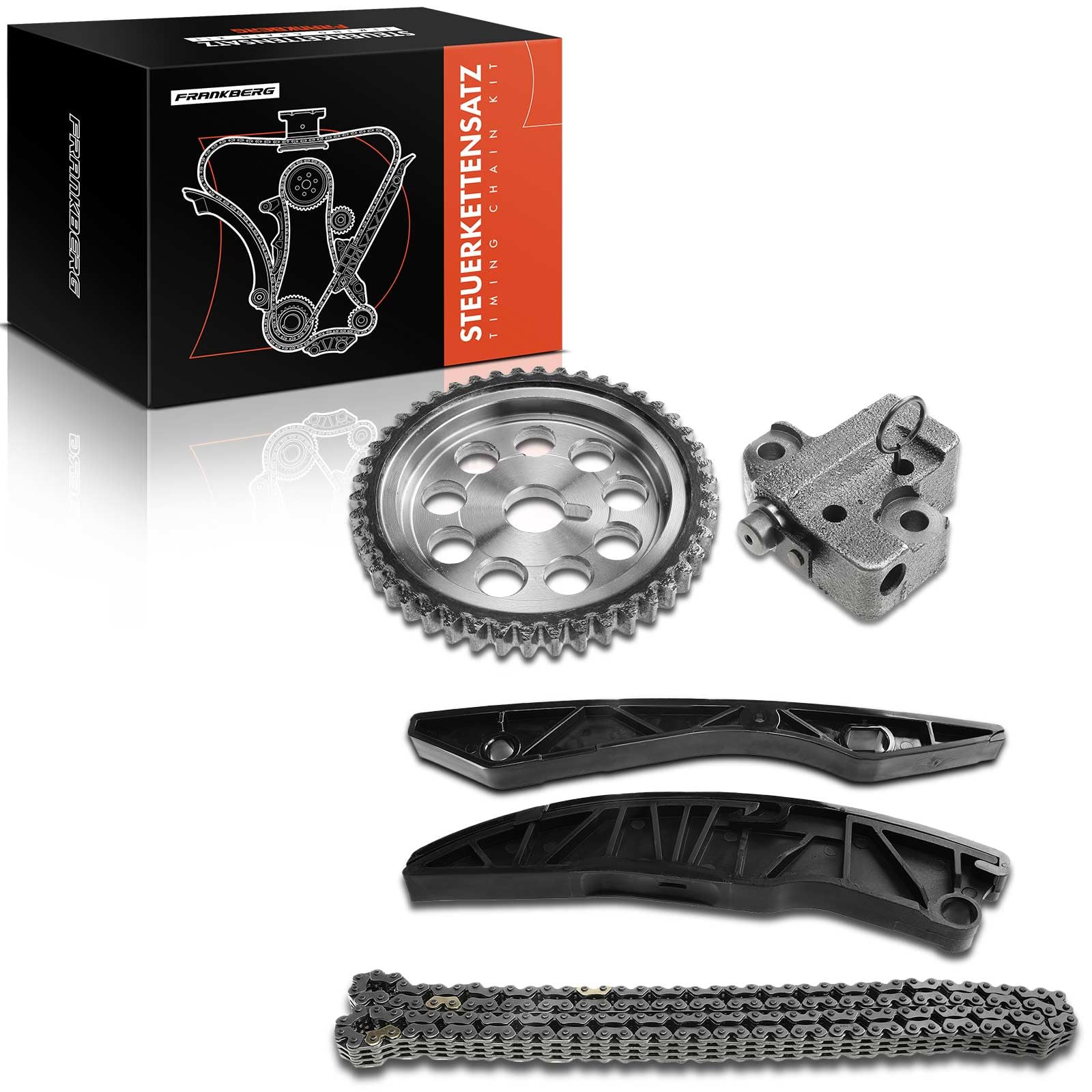Frankberg Catene di distribuzione Benzina Compatibile con i30 FD 1.4L iX20 JC 1.4L i30 Coupé 1.4L iX20 JC 1.6L Venga YN 1.6L Replace# 24431-2B000