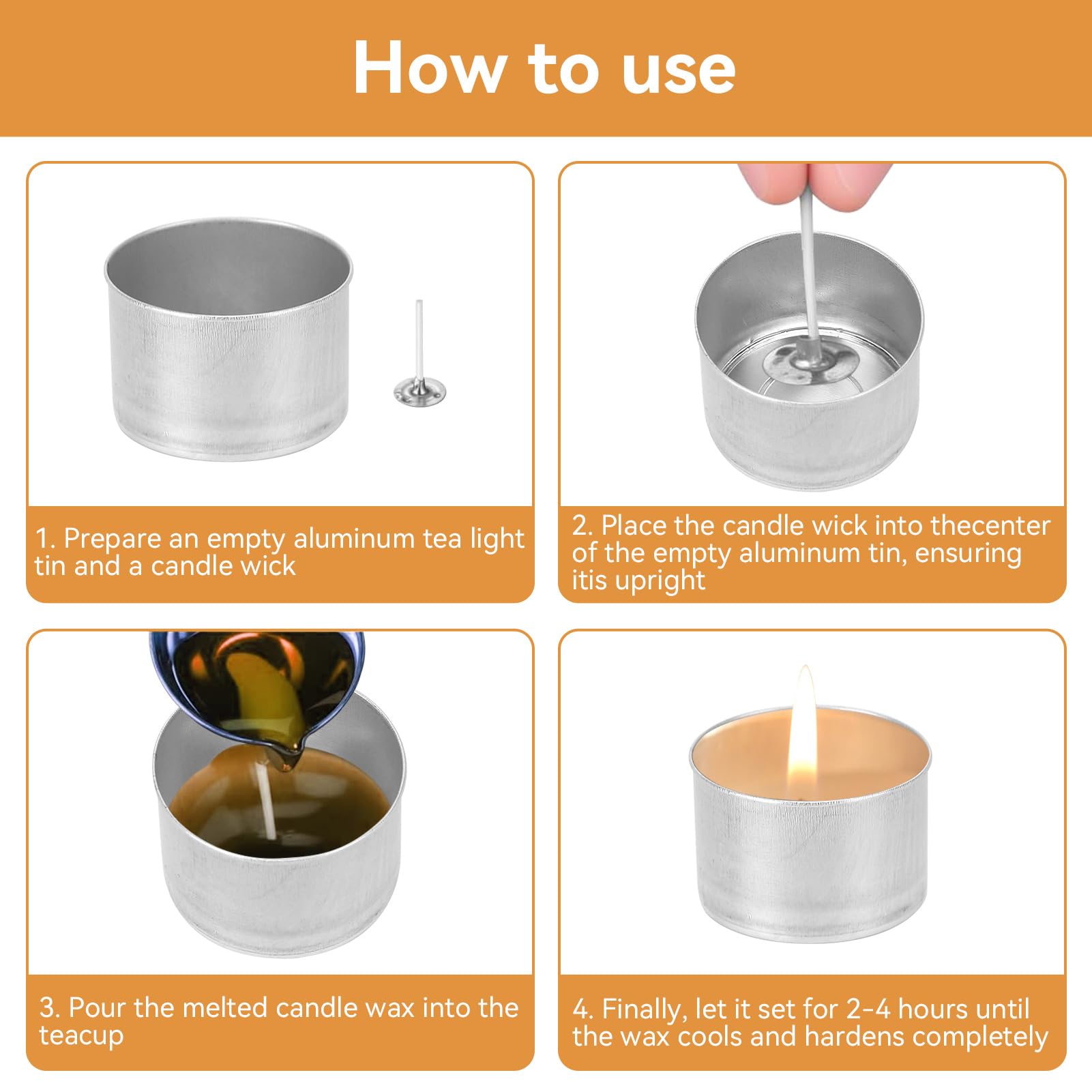 50 Uds. Latas de aluminio para velas de té, tazas de Metal para velas de té, caja vacía, contenedores de caja vacía para velas DIY