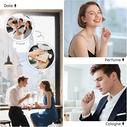 Miniatura 6 de Segbeauty El espray de cristal a granel embotella la mini botella de perfume, pulverizador de la colonia del viaje del atomizador del perfume,