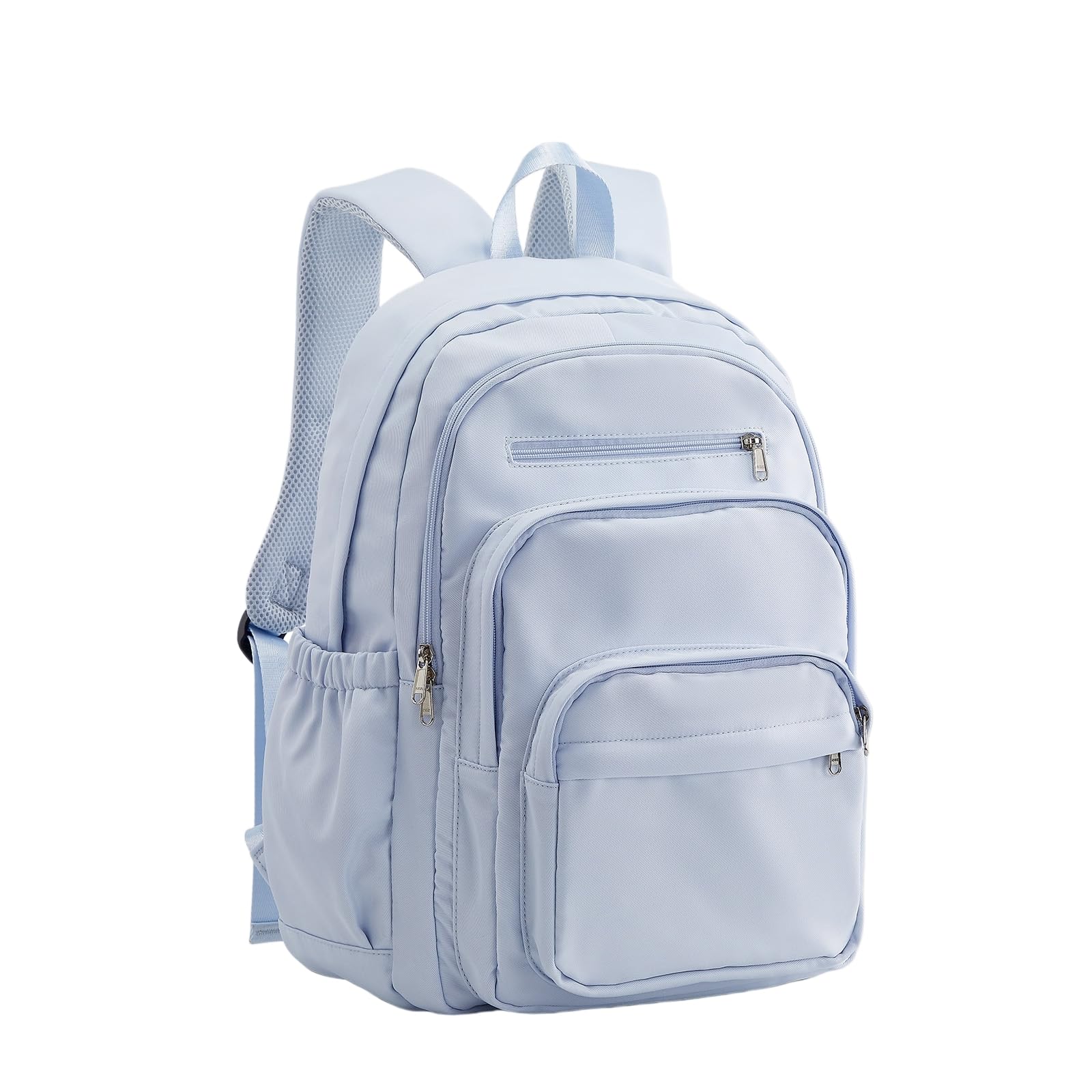 Zaino da Viaggio in Nylon Resistente all'Acqua Multi-Tasca Nero per Gli Studenti Adolescenti Spazioso Daypack-Beige