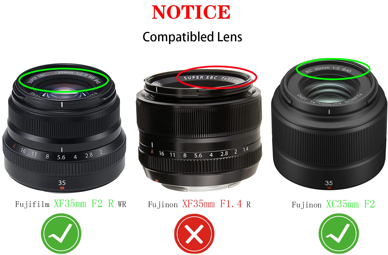 2 Copriobiettivo Da 43mm Per Fuji Fujifilm XF 35mm F/2 E XC 35mm – Proteggi Le Lenti Con Cinturino Antismarrimento
