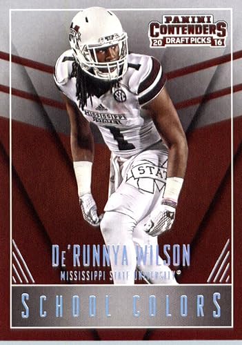 2016 Panini Contenders Draft Picks School Colors 23 DeRunnya Wilson Mississippi State Bulldogs Football Card