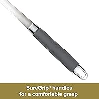 Vista 4 de Anolon SureGrip tenedor de carne de acero inoxidable/herramienta de cocina, 13.25 pulgadas, gris, 46288