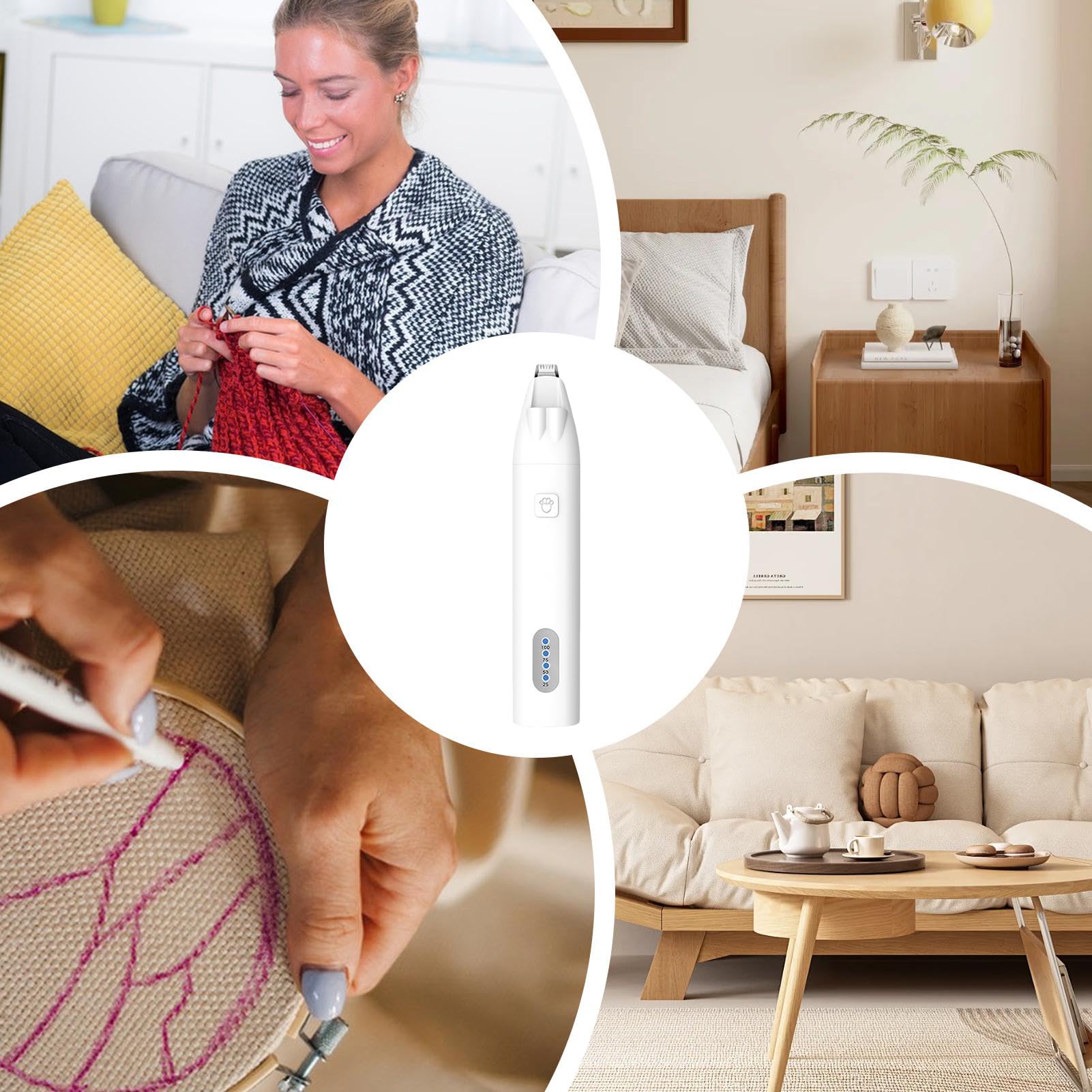 Dispositivo per La Eliminazione dei Ricami - Dispositivo Elettrico Ricaricabile USB per la Rimozione delle Cuciture e dei Punti - Sfilacciatore Elettrico | per Madri Professionisti