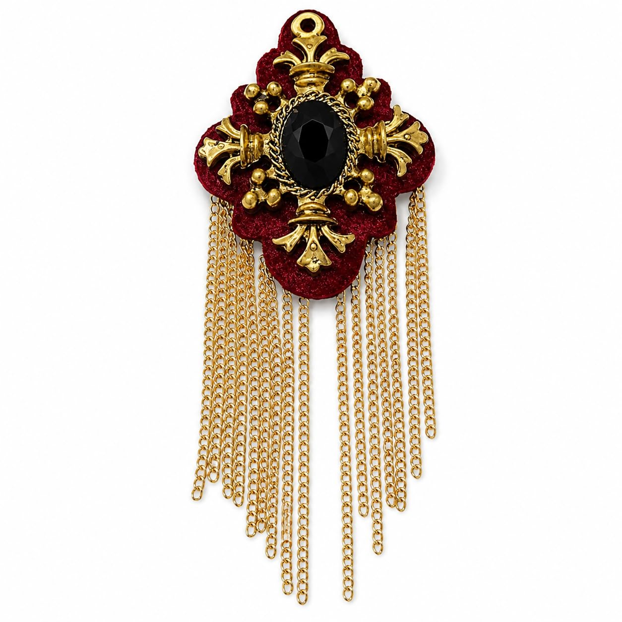 Mens Suit Black Rhinestone Crystal Label Pin With Hanging Chain Red Gold Brass Crystal Brooch For Men And Women-image-11