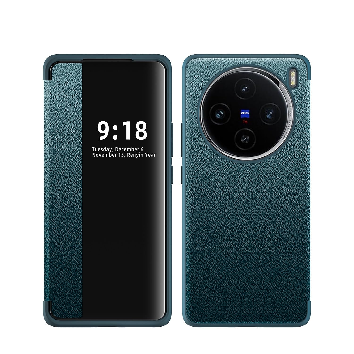 Protective Case Compatible with Vivo X100 Case Translucent View Window,Magnetic Slim Flip Case Drop Protection Shockproof Protective Cover Flip Phone Case Compatible with Vivo X100 Smartphone Slim Cov