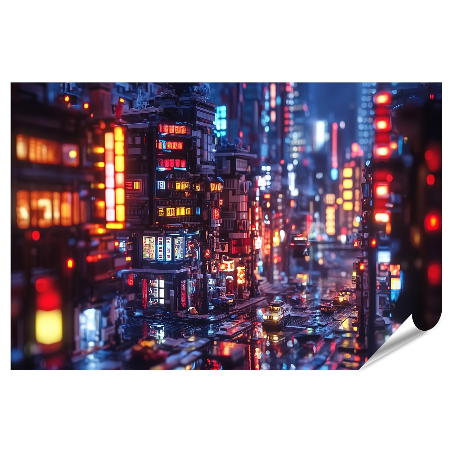 islandburner Prime XXL - Póster de Ciudad de Neón, para jóvenes adultos en el salón