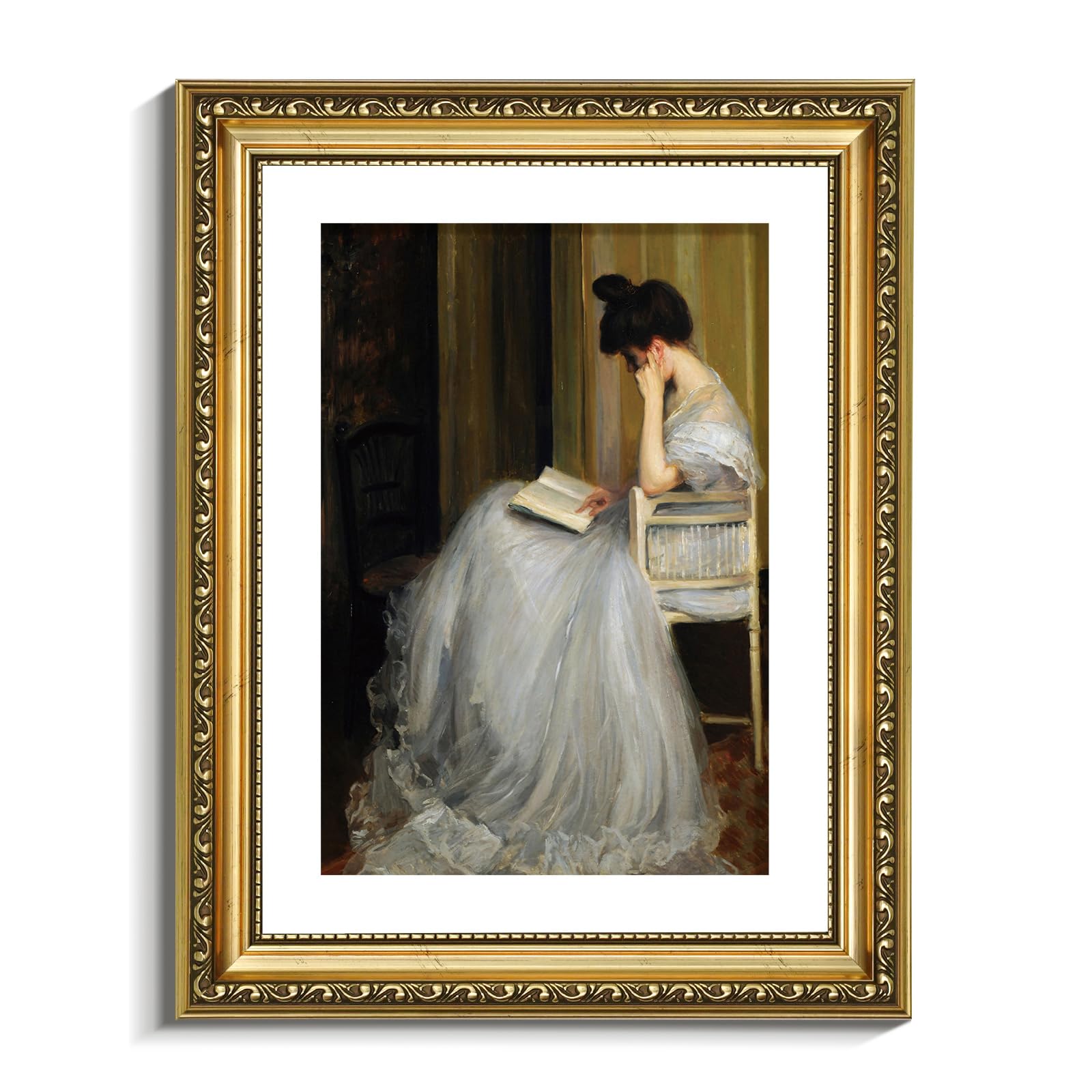 VIYYIEA Gold Framed Wall Art Canvas Print Home Decor Vintage Swan Decoration Grace Swan Art Painting Pictures Rustic Bathroom Wall Decor Animal Farmhouse Artwork for Living Room Bedroom Office 11x14in — view 56